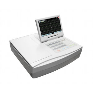 Electrocardiógrafo con interpretación Trismed 812AR con pantalla móvil y touch.