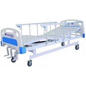 Cama hospitalaria manual 3 manivelas con base semisólida
